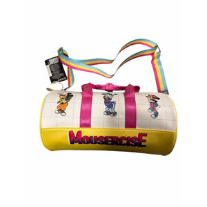 NWT Disney Loungefly Mousercise Duffle Bag - Retro 80s Style - Rare